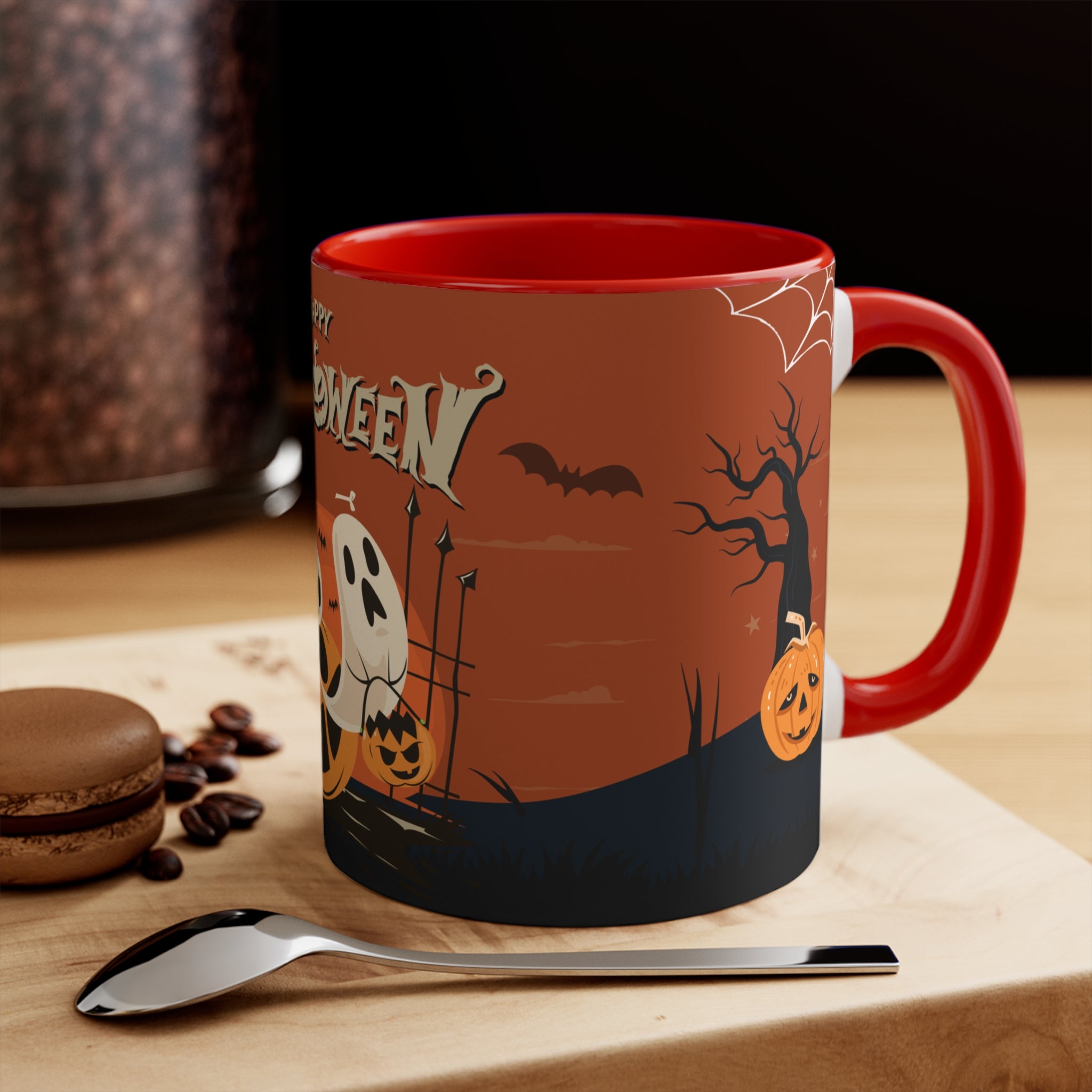 Happy Halloween with Pumpkin | Colorful Accent Mugs